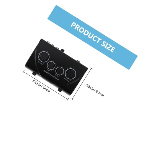 Table de mixage stéréo compacte SECFOU avec alimentation AC220V et deux micros filaires - 2