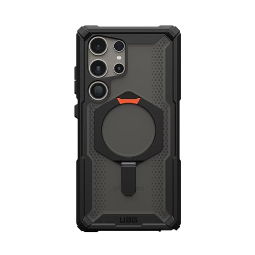 Image of URBAN ARMOR GEAR UAG Designed for Samsung Galaxy S24 Ultra Case 6.8 inch Plasma XTE Black /Orange, with Kickstand Rugged Military Drop-Proof Impact Resistant Non-Slip Transparent Protective Cover