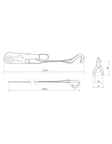 Cinghia Di Serraggio, 8M, Cricchetto, Ganci Jj, Giallo - Thirard - 2