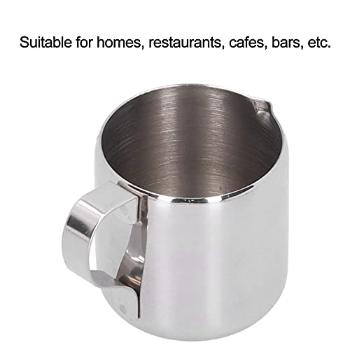Sxhlseller Jarra de café de 60 ml, Taza de Espuma de Leche de Acero Inoxidable 304, Jarra de Leche, Taza de espumador de… - Imagen 5