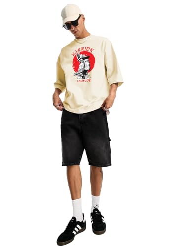 LEOTUDE Men's Cotton Oversized Fit T-Shirt