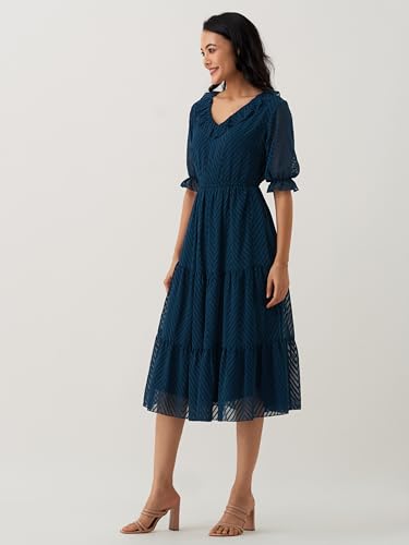 Image of AASK Dress for Women One Piece Kurta Set Tops Knee-Length Fit And Flare Dresses