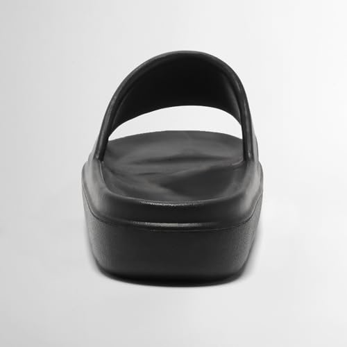 VIVASUN Badeschuhe Damen Herren Badelatschen Wasserdicht Schlappen Orthopädisch Slides Sandalen rutschfest Badeschlappen,Schwarz – Ansicht 3