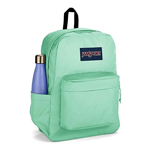 Image of JanSport SuperBreak Plus Backpack with Padded 15-inch Laptop Sleeve and Integrated Bottle Pocket - Spacious and Durable Daypack for Work and Travel - Mint Chip