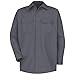 Red Kap Men's Deluxe Heavyweight Cotton Shirt, Charcoal, 2X-Large