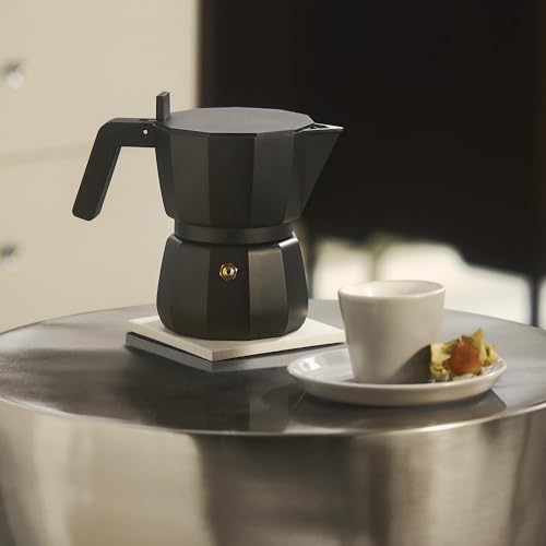 Alessi Moka DC06/1 B Design Espresso Maker Cast Aluminium Handle and Knob PA Black 1 Cup