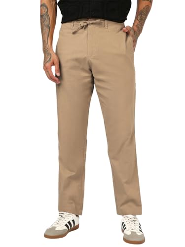 Image of Bewakoof Men's 100% Cotton Solid Regular Fit Trousers | Pant for man | Chinos pants for men | Men trousers | Casual Pants for Men | Trousers for man | Men's Regular Casual Pants | Cotton Pant for Men | Everyday Casual | Utility Streetwear | Lightweight & Flexible
