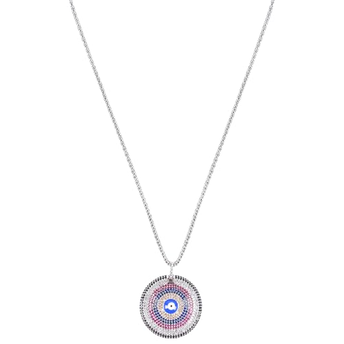 Cinq pièces de monnaie en pendentif sur collier en or pour femme