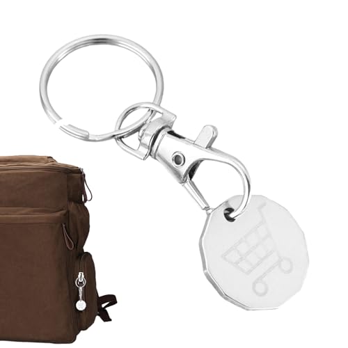 Llavero Moneda Carrito de la Compra | Llavero de la Compra | Y Portátil Colgante Para Llaves,Para Niños Cartera Mochila Adultos Hombres Mujeres Cumpleaños Boda