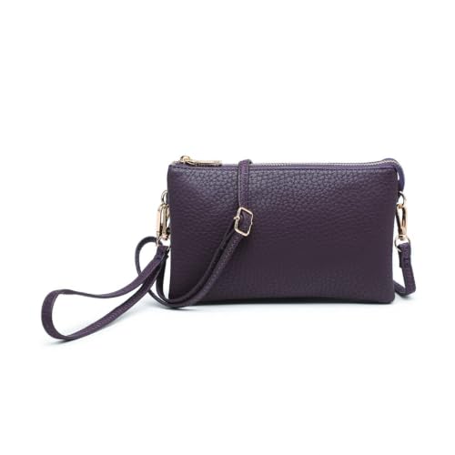 Image of JEN & CO. Riley Crossbody Bags for Women Vegan Leather Wristlet Clutch Wallet Purses Handbags with 2 Straps