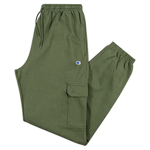 Champion Cargo Sweatpants for Men Big and Tall – Fleece Jogger Sweatpants