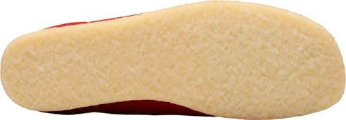 Clarks - Mens Wallabee Shoe, Color Red Suede, Size: 8.5 M US3