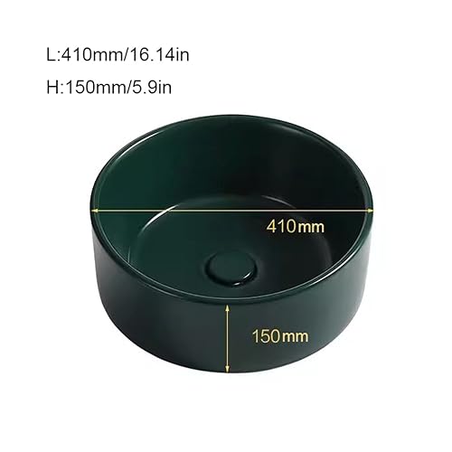 Lavabo céramique vert foncé idéal balcon et petit espace - 3