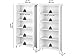 Bush Furniture BSH24462997 Salinas 5-Shelf 63-Inch H Tall Bookcase, Shiplap Gray/Pure White, 2/Set