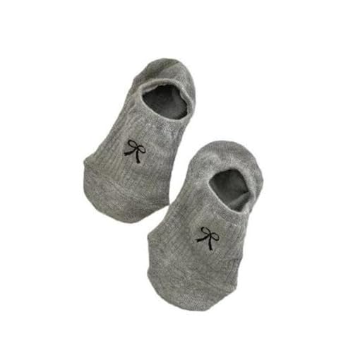Invisible Cute Sock Cotton Short Socks Bowknot Socks(Black-Style 2)4