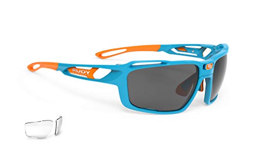 ルディプロジェクト(RUDYPROJECT) スポーツ サングラス ロード バイク 自転車 マラソン ジョギング 運動 トライアスロン テニス 野球 SINTRYX シントリクス アズーロ グロス フレーム/スモーク ブラック レンズ + クリア レンズ