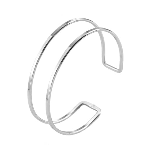 Minimalist Arm Cuff Gold Cuff Upper Arm Bracelet Dainty Layered Bangle Jewelry for Women - Main Image