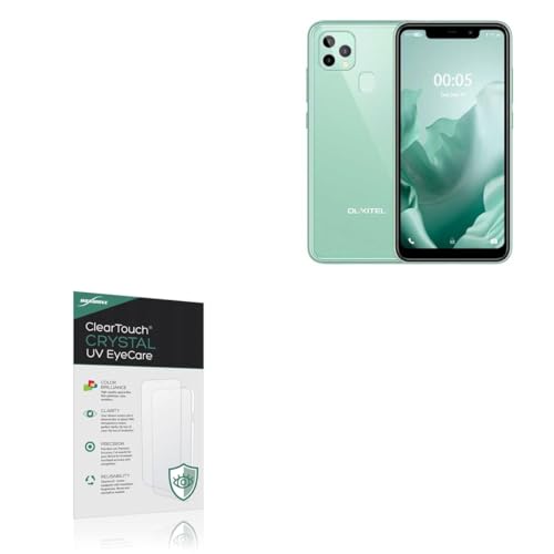 BoxWave Screen Protector Compatible With Oukitel C22 - ClearTouch Crystal Anti-UV EyeCare (2-Pack), Filters out Harmful Blue Light Reduce Fatigue