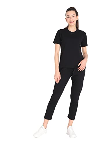 Image of CHKOKKO Women's Terry Cotton Loose Fit Half Sleeve Casual Style T-Shirt