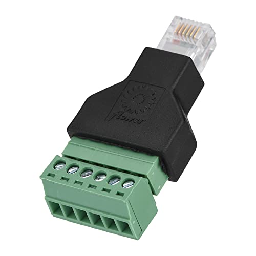 RJ12 Hane Till Skruv Terminaladapter för Ethernet 6P6C