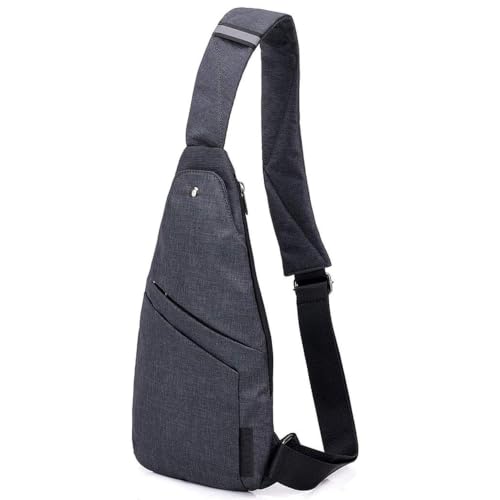 Image of Slim Anti Theft Sling Bag Small Travel Pack Pickpocket Proof Crossbody Bag | Anti Theft One Shoulder Bag Flat Anti Pickpocket Bag Travel Pouch Passport Bag Secure Purses for Men Women lightweight
