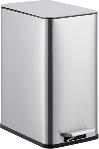 Caneca de basura rectangular de acero inoxidable 10L