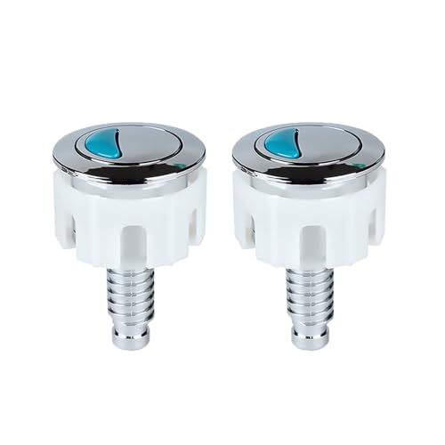 DABAIXIONG Botón Lavado 2 Piezas Botón Cabeza Redonda Doble Push Button Reemplazo Reemplazo para Tanques Cisterna Accesorio Ahorro Agua