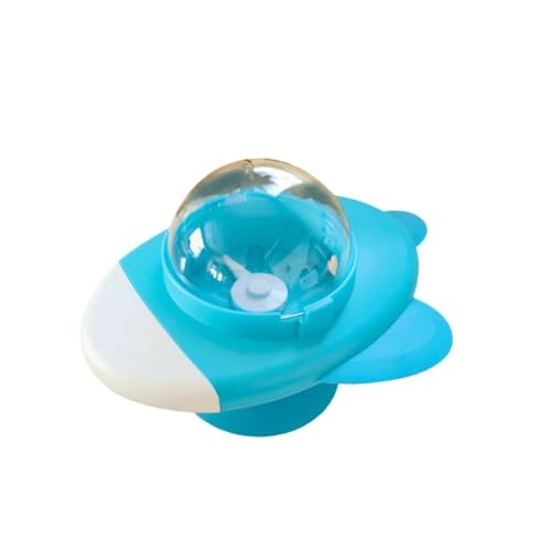 ペット用 おやつボール 転がす 知育玩具 犬 猫 インタラクティブ玩具 すべり台おもちゃ フードディスペンサー 自動給餌器 ローラー 運動不足解消 室内遊び 小型犬 中型犬 ぐるぐる回す エンリッチメント パズルトイ ロータリー型 (ブルー)