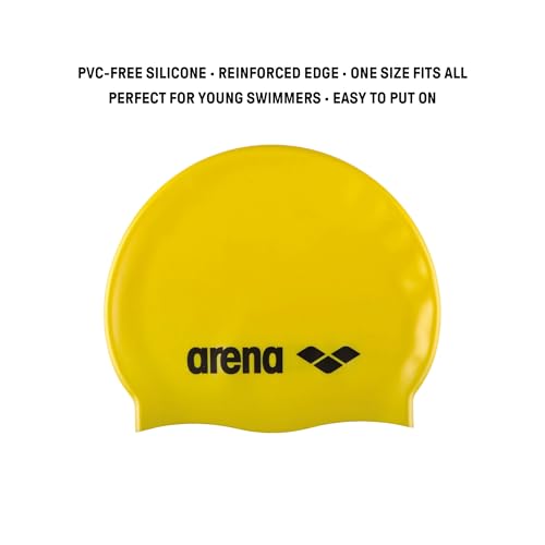 Image of Arena Classic Junior Silicone Unisex Swim Cap for Girls and Boys Comfortable Durable Kids' Pool Bathing Cap
