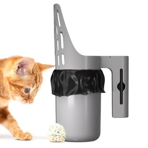 Paletta per lettiera per Gatti, Pala Rimovibile Integrata con Contenitore per rifiuti, Grande Portatile, Pala setaccio Portatile di Grande capacità per Animali Domestici, Cestino per casa, Interni ed
