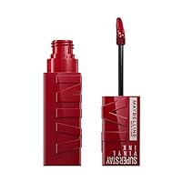 Maybelline Liquid Lipstick, High Shine Gloss, Lasts for 16 HRs, Enriched With Vitamin E & Aloe, SuperStay Vinyl Ink, Lippy