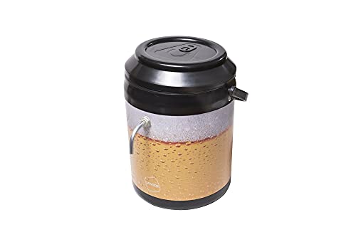 CHOPEIRA A GELO COOLER 12L PARA BARRIL HEINEKEN 5L - BEER PRETO COM SERPENTINA E DISPENSADOR
