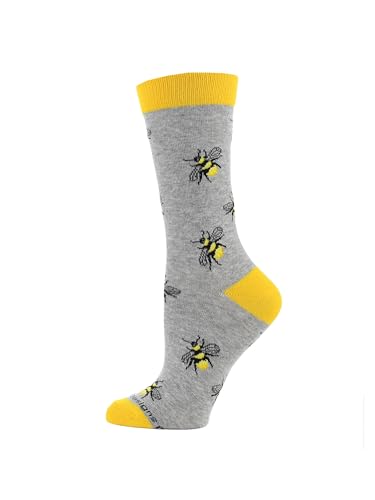 Image of WHD Bee & Honeycomb Crew Socks for Women & Men | Gift for Bee Lovers, Fun Beekeeper Socks