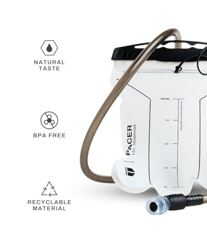 Image of TEGO Pacer 1L / 2L Hydration Reservoir | BPA-Free Running & Hiking Bladder | Snap-Lock Tube | Bite Valve | Compatible with Pacer Trail Vest