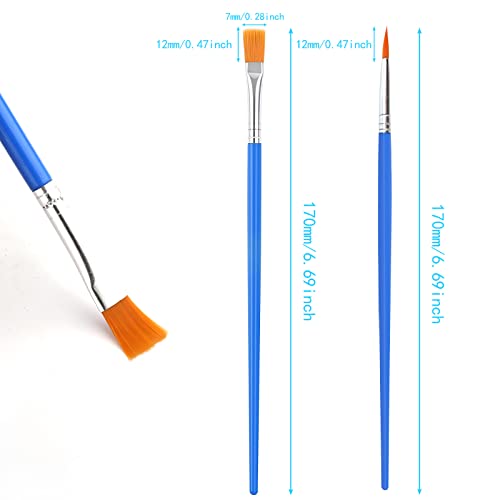 60Pcs Small Paint Brushes Bulk, Round Flat Mini Paint Brush Set, Aisuly Tiny Painting Brushes For Kids Classroom Crafts Acrylic Oil Watercolor Canvas Face Painting #TOP1