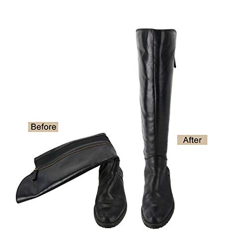 Homend 5 pares de botas (10 folhas) com enchimento de forma de bota para homens e mulheres, Preto, 1