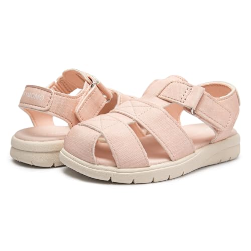 Image of Luffymomo Toddler Kids Closed Toe Fisherman Sandals | Boys Girls Lightweight Shoes,Adjustable Beach Summer Sandal