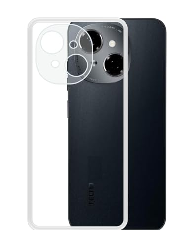 Image of COVERBLACK Soft Rubber Silicon Clear Case Back Cover Compatible for Tecno POP 9 4G - Transparent