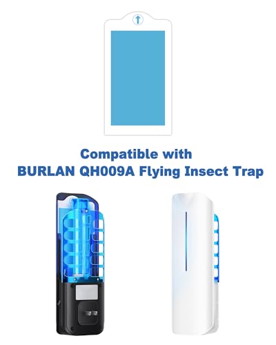 BURLAN QH009A Fruit Fly Trap Refill Compatible with Original Device, Replacement Sticky Glue Cards for Indoor UVA Insect