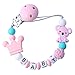 MenYiYDS Rosa Koala Ciuccio Clip Ciuccio Catena Regalo Per Bambini, Adatto A Tutti Il Ciuccio Del Bambino Dentizione, Baby Shower