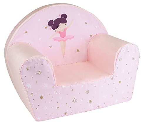 Fun House 713211 Danseuse Ballerine Fauteuil Club Origine France Garantie pour Enfant L.52 x P.33 x H.42 cm, Rose