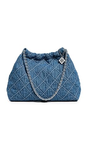 Tory Burch Women's Fleming Soft Denim Drawstring Bag