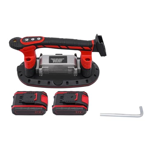 Tile Vibration Tool Hand Tile Vibration Tool with Electric Vacuum Suction Cup 6 Speed Adjustable Tile Installation Machine Two Batteries 21V 2000mAh