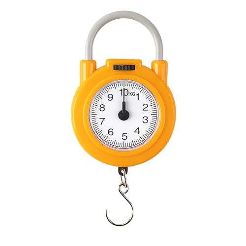 Báscula Colgante, Báscula de Grúa Digital con Gancho, Mini Báscula de Resorte de Cocina de Mano para Compras, Viajes, Pesca (YELLOW)