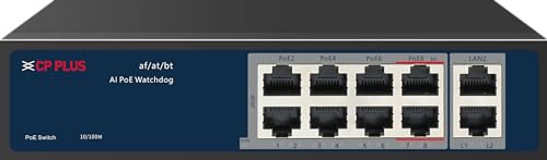 Add CP PLUS 8 Port PoE + 2 Uplink Port CP-ANW-HPU8H2-N12 PoE Switch - Image 2