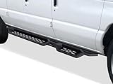 APS Black 6 Inches Tubular Drop Down Style Side Bars Running Boards Compatible with Ford Econoline 1999-2014 Full Size Van