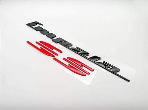 Image of 2Pcs 94-96 Impala Ss Rear Quarter Panel Emblems 3D Letter Badge Car Decal Nameplate Replacement for SS (Black Red)