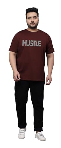 Image of West Gate Clothing Plus Size Cotton T-Shirt for Men | XL, 2XL, 3XL, 4XL, 5XL | Black, Red, White, Blue, Grey Melange | Mens Combo