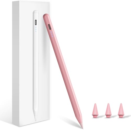 Stylus Pen for iPad (2024-2018), iPad Stylus Pencil with Palm Rejection, Compatible with Apple iPad Air 11"/13"(M2)/5/4/3 Gen, iPad Pro 11"/13"(M4)/11/12.9 inch, iPad/10/9/8/7/6 Gen, iPad Mini 5/6
