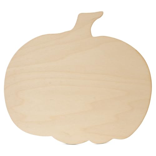 Large Wooden Pumpkin Cutouts 13-1/2 x 16-3/4-inch 1/8 inch Thick Pack of 1 Halloween Wood Pumpkins to Paint for Fall by Woodpeckers